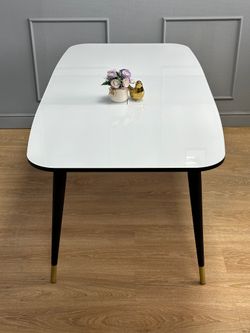 Стол KENNER 1200K венге/стекло белое глянец