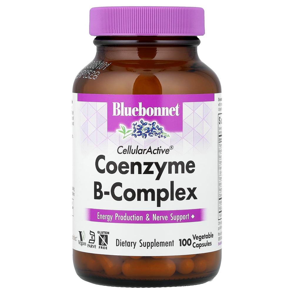 Bluebonnet Nutrition, CellularActive®, комплекс коэнзимов группы В, 100 растительных капсул