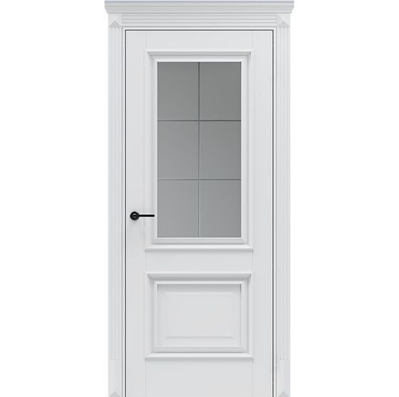 Цена на Межкомнатная дверь Classico-13.2 Shellac White остеклённая Купить Межкомнатная дверь Classico-13.2 Shellac White остеклённая