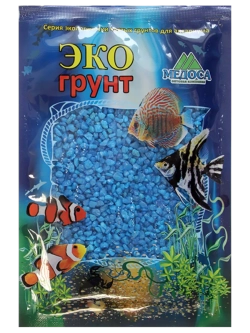 Грунт для аквариума Голубой блестящий 2-5мм 3,5кг