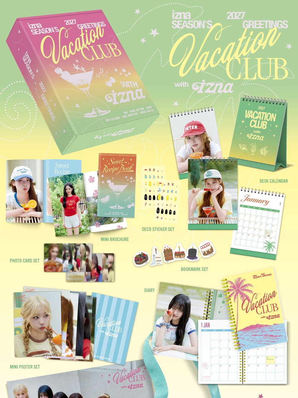 (ПРЕДЗАКАЗ) товары izna - VACATION CLUB with izna 2027 SEASON'S GREETINGS