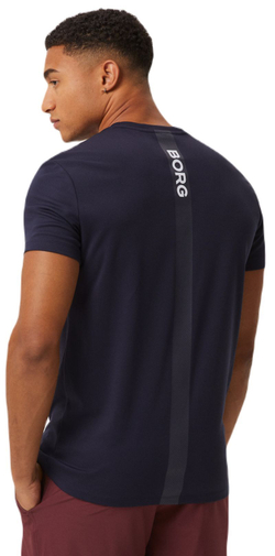 Мужская теннисная футболка Björn Borg Ace T-Shirt Stripe - небесный