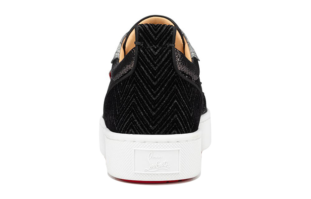 Christian Louboutin Stylish Skateboarding Shoes Men"s Low top Black/Gray