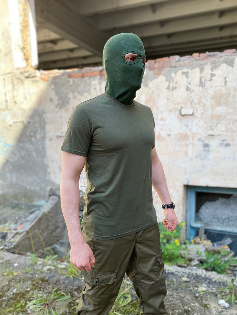 Футболка олива
