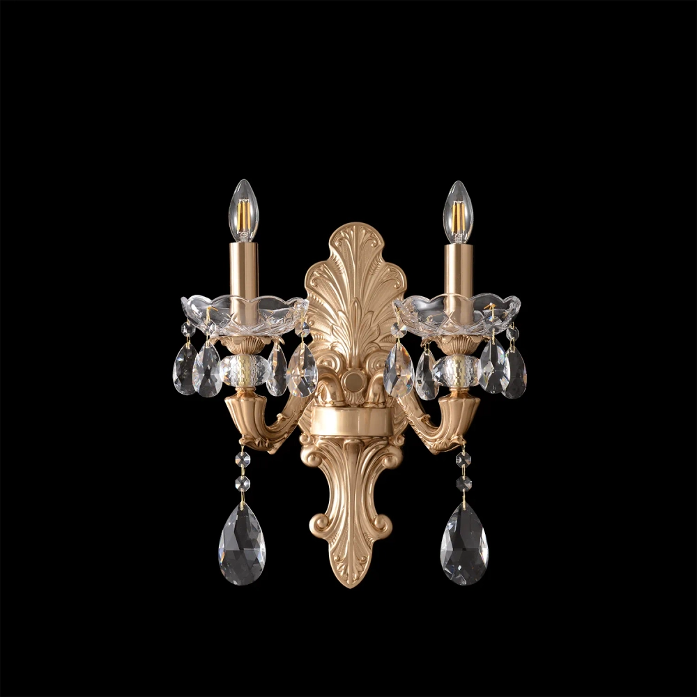 Бра Crystal Lux ELIZABETH AP2 BRASS