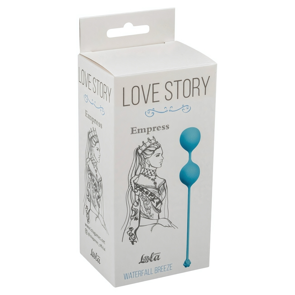 Вагинальные шарики Love Story Empress Waterfall Breeze (Цвет: голубой)