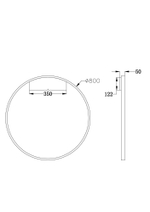 Настенный светодиодный светильник Maytoni Rim MOD058WL-L50BS4K