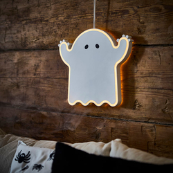IKEA KUSTFYR  (ИКЕА КУСТФИР)  -  Украшение подвесное LED - призрак на батарейках/белый