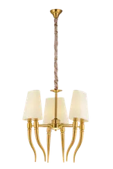 Люстра подвесная NewRgy ZF8657/6LT BRASS, 6×40 Вт, латунная