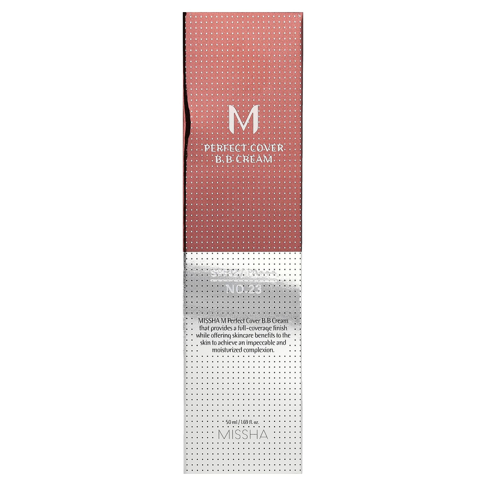 Missha, M Perfect Cover, BB-крем, SPF 42/PA+++, оттенок № 23 натуральный бежевый, 50 мл (1,69 жидк. унции)