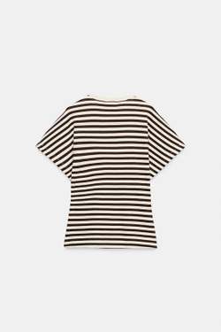 ZARA ФУТБОЛКА В ПОЛОСКУ С ШИРОКИМИ РУКАВАМИ, ПОЛОСКИ