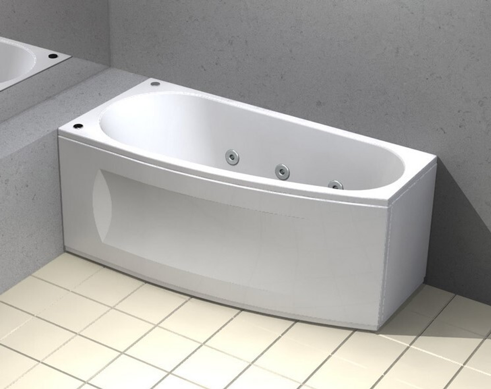 Акриловая ванна Aquatek (Акватек) Пандора 160x75 L, с каркасом и сливом-переливом