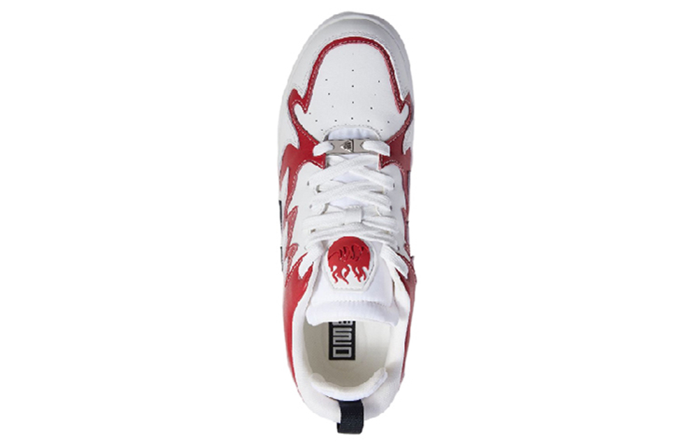 WO Stylish Skateboarding Shoes Unisex Low top Red/Gray
