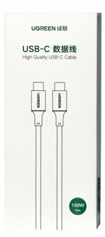 Usb Кабель-зарядка Type-C на Type-C Ugreen US300 5A 100W 0.5м черный