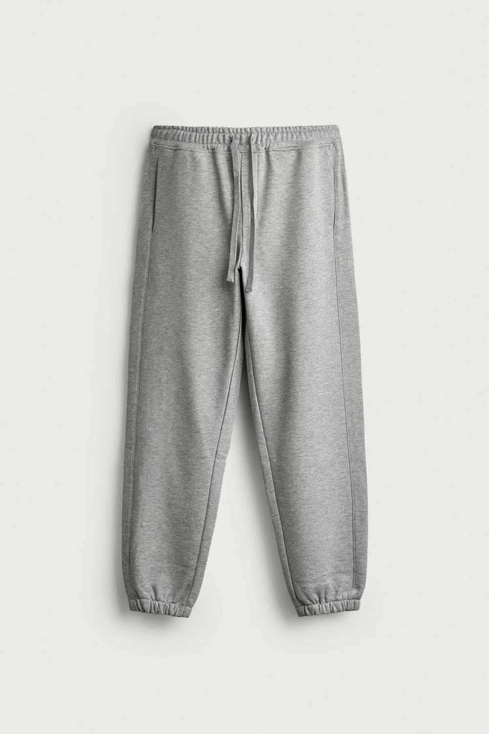 ZARA БАЗОВЫЕ СПОРТИВНЫЕ БРЮКИ, СЕРЫЙ МЕЛАНЖ