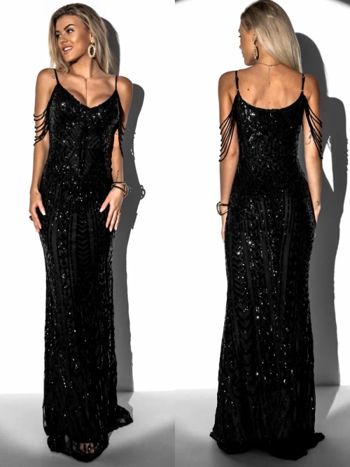 макси платье с бусинами и пайетками + PLUS SIZE