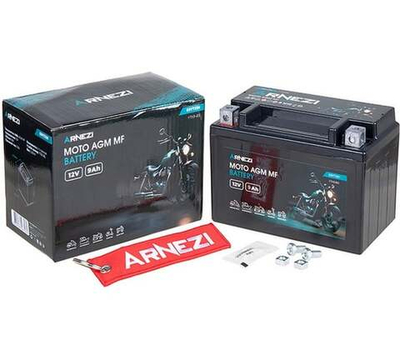 Аккумулятор ARNEZI мото AGM 9 А/ч прямой L+ 150x87x108 EN 110 А