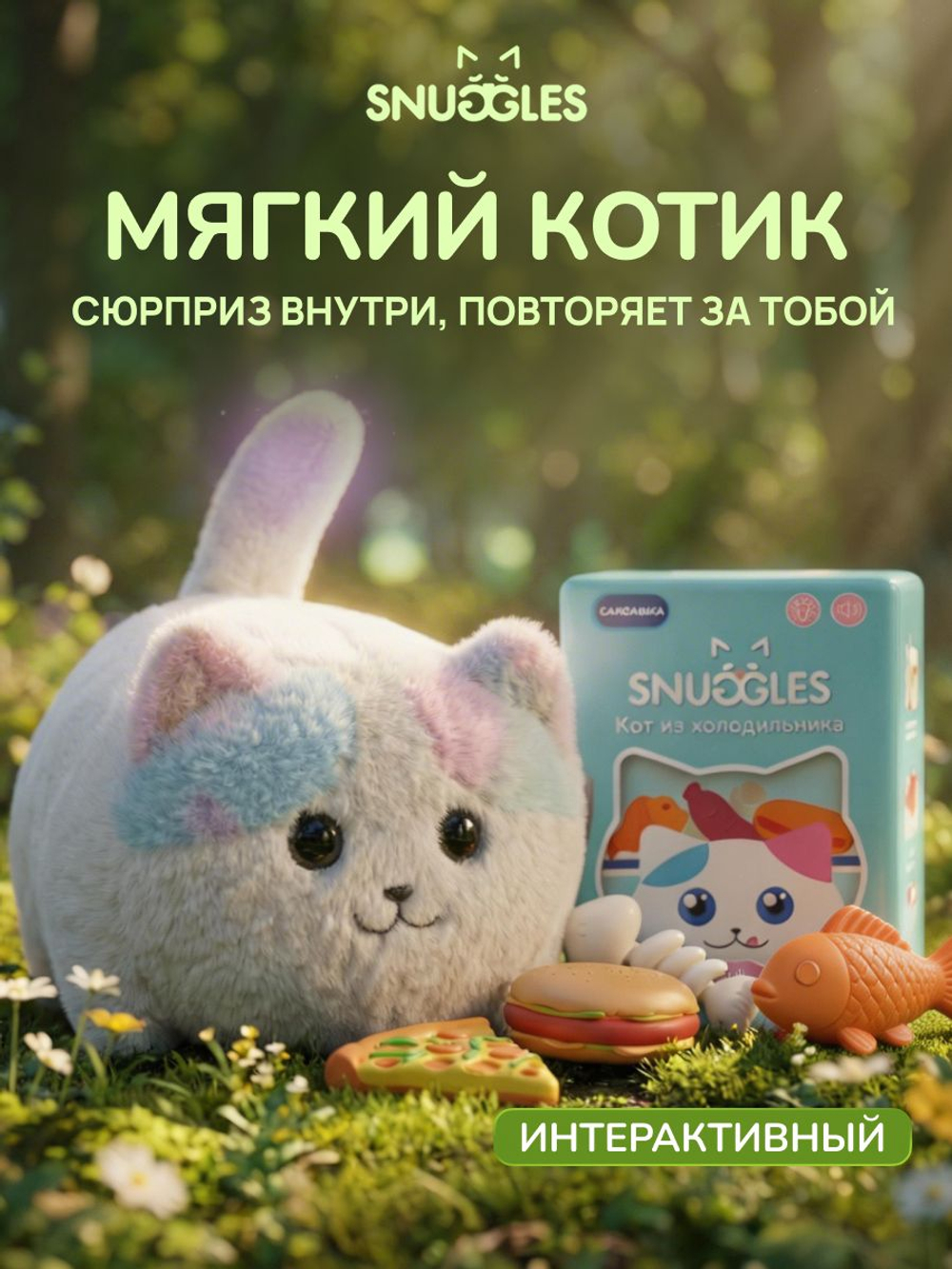 Интерактивная игрушка для детей кот повтор GARDARIKA SNUGGLES из Холодильника 1938 игрушки для девочек