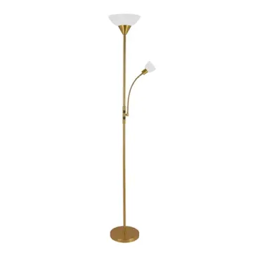 Торшер 1*E27 + 1*E14 A4085PN-2PB белый/медный Duetto Arte Lamp