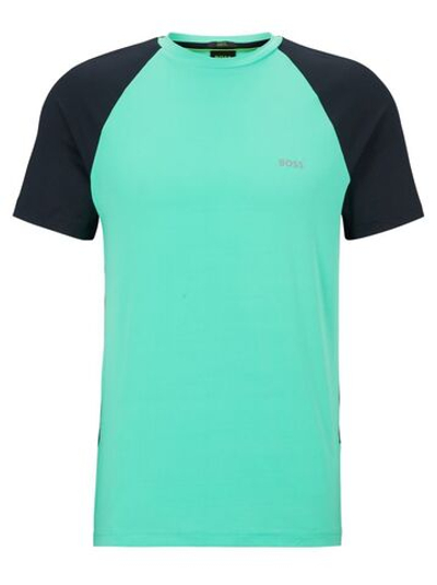 Футболка мужская теннисная BOSS x Matteo Berrettini Colour-Blocked Slim-Fit T-Shirt With Decorative Reflectiv - light green