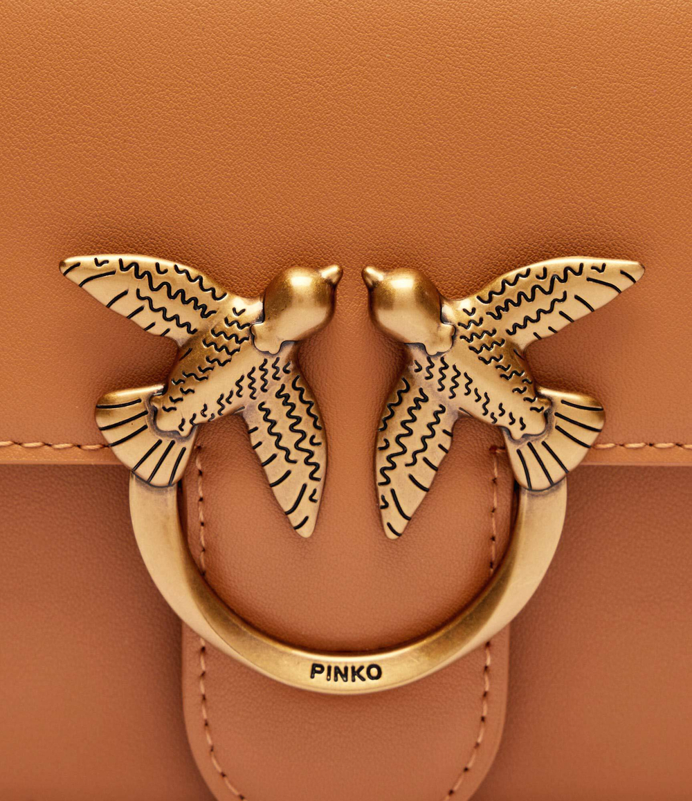 Кожаная сумка через плечо LOVE ONE MINI Pinko - коричневый(100074 A0F1)