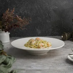 Тарелка глубокая 250 мл d 24 см h5 см для пасты белая фарфор P.L. Proff Cuisine [3]