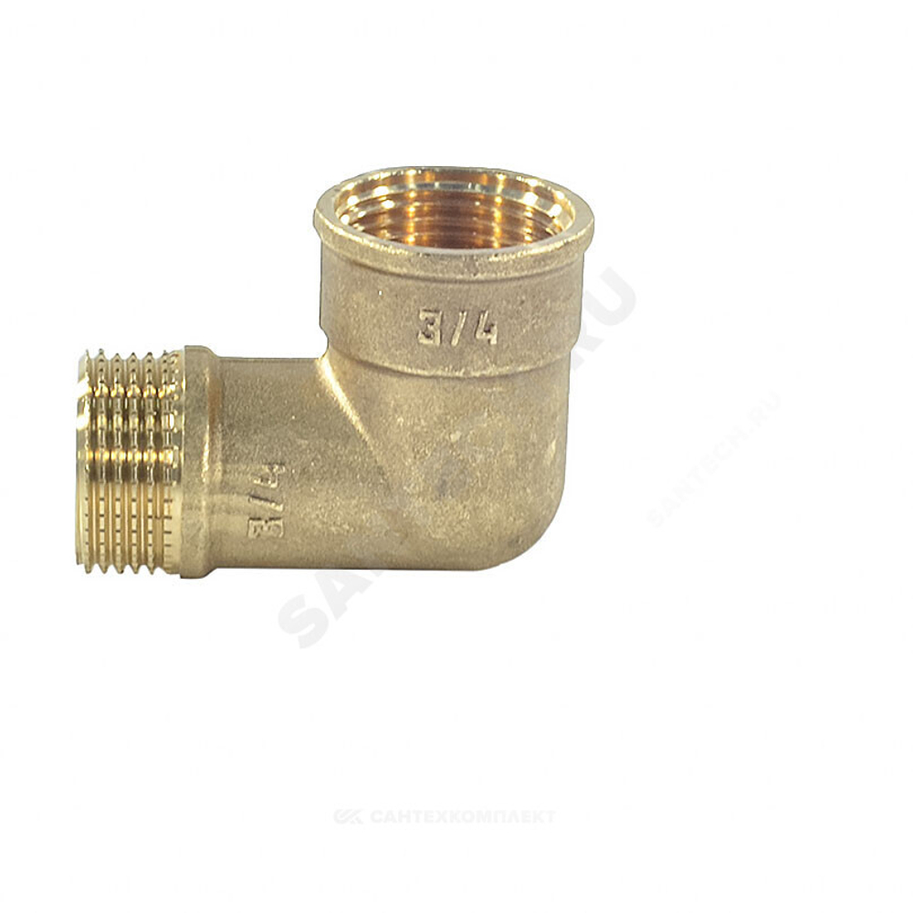 Угольник латунь переходной Ду 15 (1/2") ВР/НР VALFEX VF.092.L.012