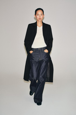ZARA ДЛИННОЕ ПАЛЬТО ИЗ 100% ШЕРСТИ — ZW COLLECTION, ЧЕРНЫЙ
