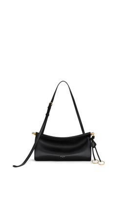 ALAÏA МАЛЕНЬКАЯ СУМКА LE CLICK EAST WEST ИЗ НАТУРАЛЬНОЙ КОЖИ, ЧЕРНЫЙ
