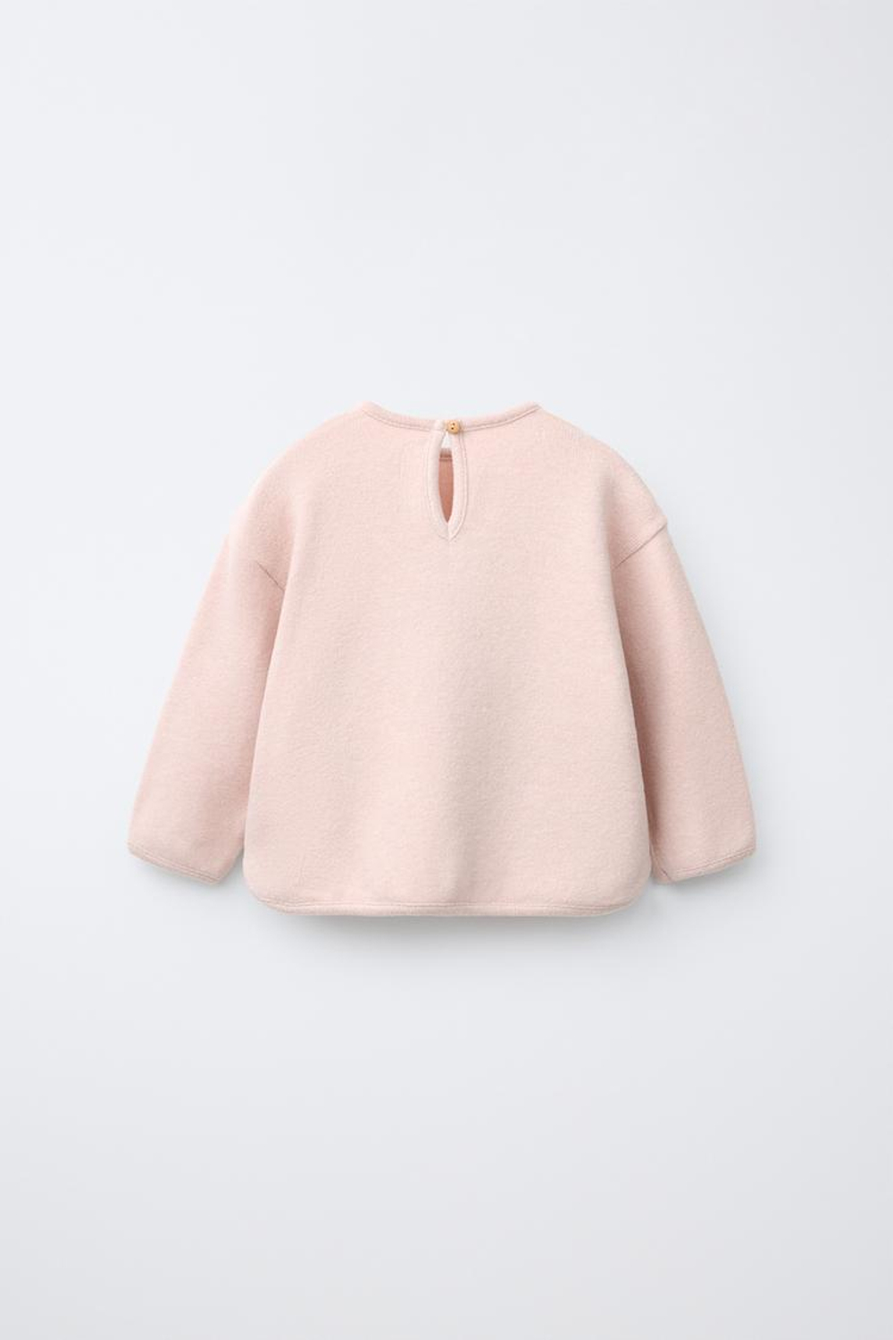 ZARA ОДНОТОННЫЙ ЛОНГСЛИВ SOFT TOUCH, РОЗОВЫЙ