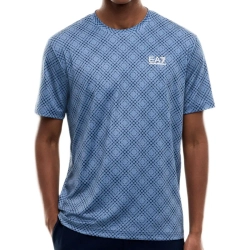 Теннисная футболка EA7 Man Jersey - optical blue/china
