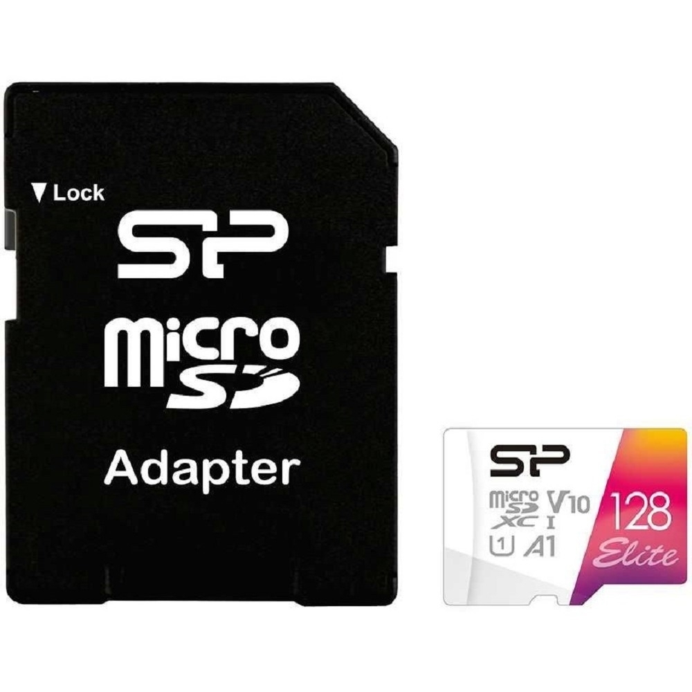 Карта памяти Micro SecureDigital 128Gb Silicon Power (SP128GBSTXBV1V20SP) Elite + adapter Class10