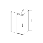 Душевой уголок Комо-Н (Como-N) VSR-4CN1015CL, 1500*1000, хром, стекло прозрачное,