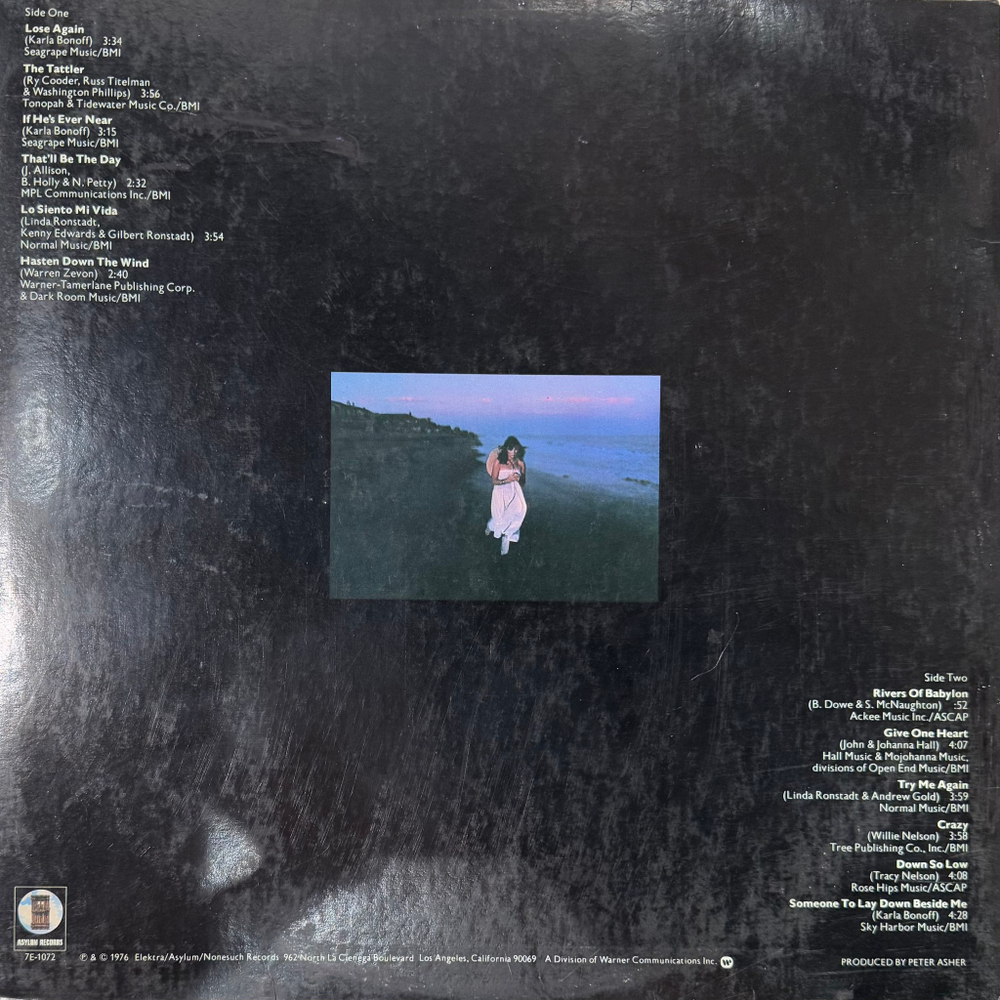 Виниловая пластинка Linda Ronstadt ‎– Hasten Down The Wind LP