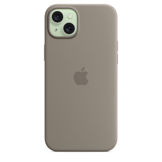 Силиконовый чехол для iPhone 15 с MagSafe ( Глиняный)