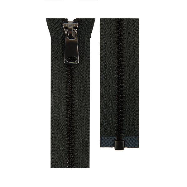 Молния трактор Т5 (5 мм) 1 зам., разъем., 65 см, глянцевая, черный 310, ZipGlaze Gamma, 5 шт