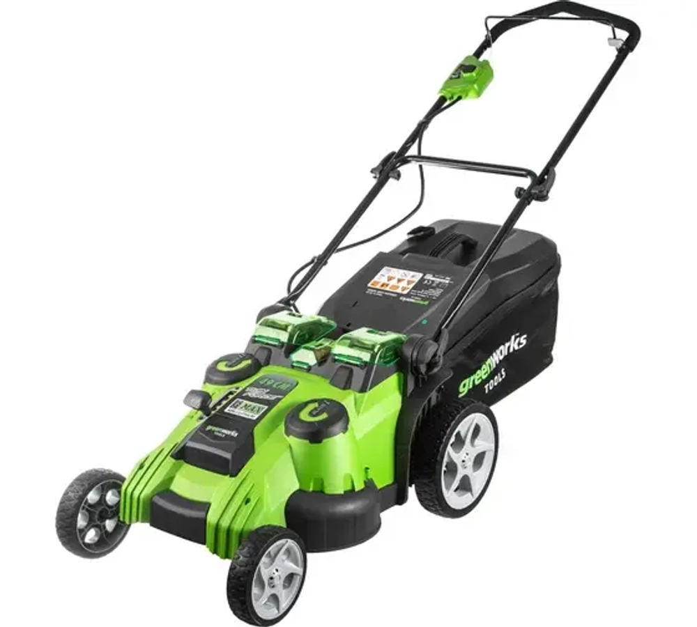 VT Газонокосилка Арт. 2500207VB, TwinForce, 40V, 49 см, c 1хАКБ 4 Ач и ЗУ Greenworks