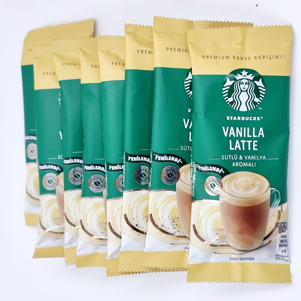 Starbucks Кофе растворимый Vanilla Latte 172 г (8 пакетиков по 21.5 г)