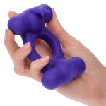 Фиолетовое эрекционное виброкольцо с двумя моторами California Exotic Novelties Silicone Rechargeable Triple Orgasm Enhancer SE-1843-50-3