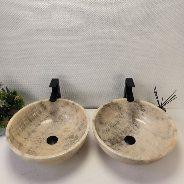 Раковина из оникса ПАРА! Bowl Grey TinLip BO-62977 45x45x17 из натурального камня