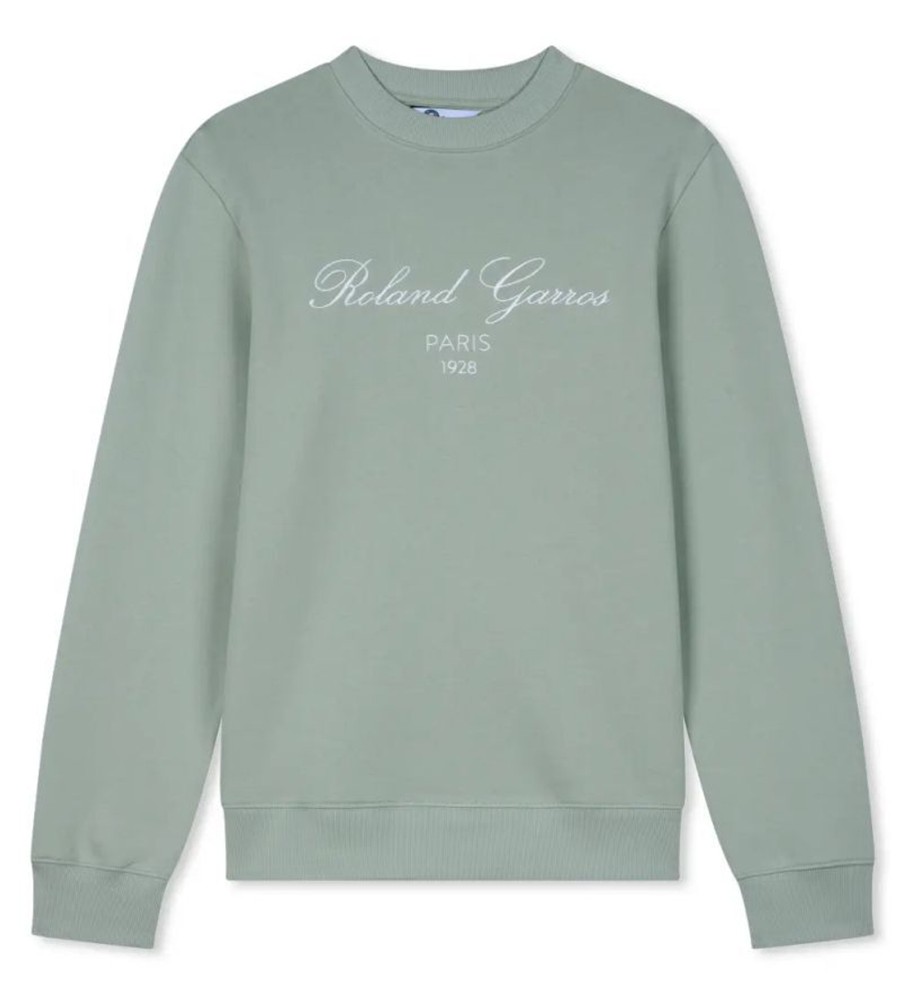 Мужская теннисная кофта Roland Garros Sporty Chic Titouan - зеленая