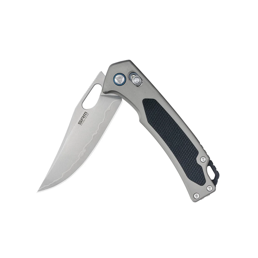Нож складной SRM 9203-AK Retriever Beadblast (140Cr Laminated, Grey Aluminum/Black G10)