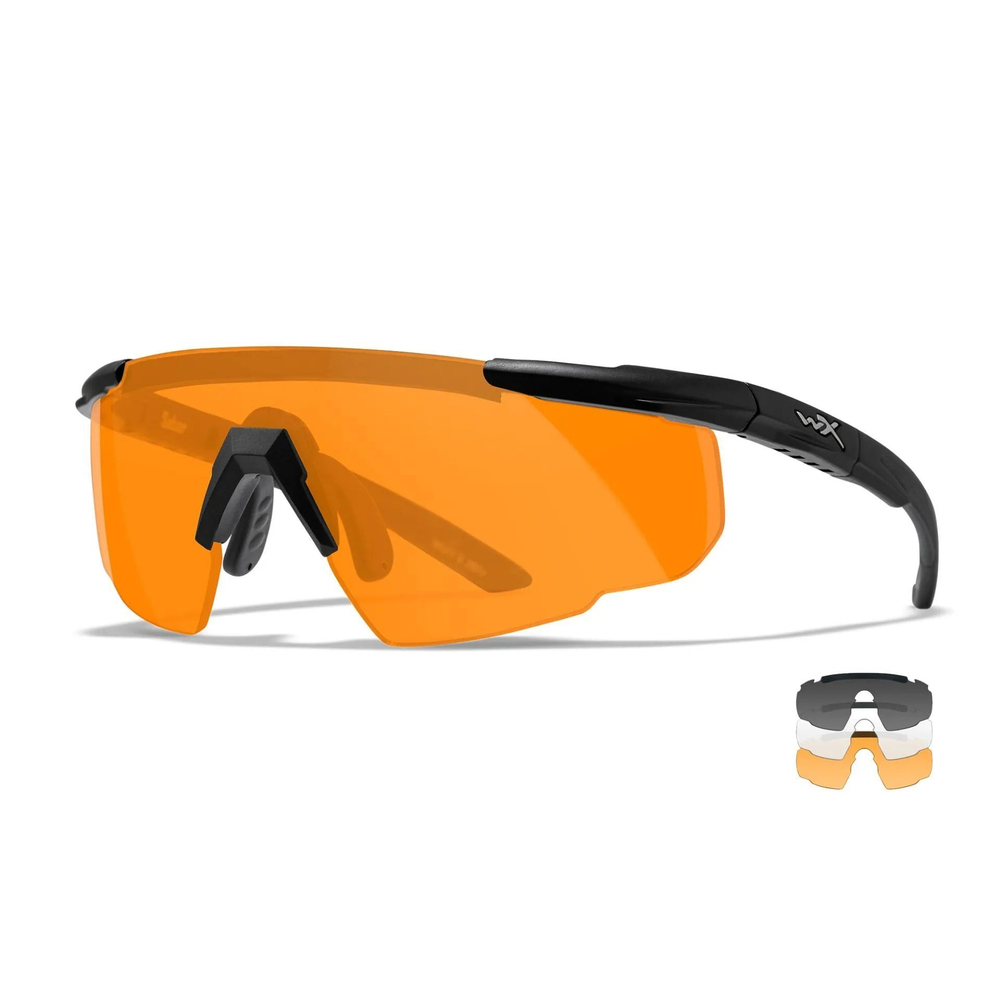 Очки солнцезащитные WILEY X Tactical sunglasses SABER ADVANCED set 3 lenses BLACK frame