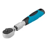 Ключ-трещотка телескопический 1/4", 150-200 мм, CrV, 72 зуба, с быстрым сбросом, хром Gross — фото 2
