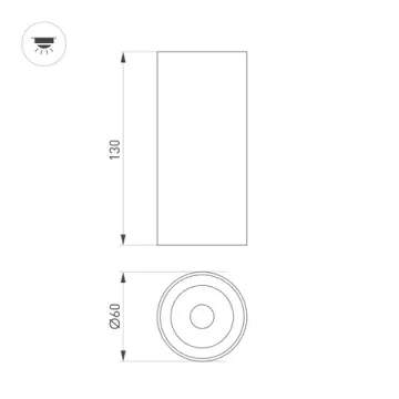 Накладной светильник 12W 3000K 050716 белый SP-GABI-SURFACE-R60-12W Warm3000 Arlight