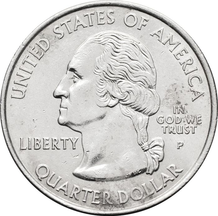 25 центов (1/4 доллара, квотер) 2005 США «Штат Калифорния» (P) XF
