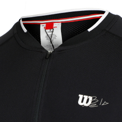 Мужское теннисное поло Wilson Series Seamless Henley Half-Zip 2.0 Polo Men - Black, White