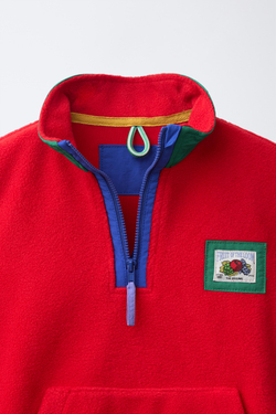 ZARA - FRUIT OF THE LOOM™ ФЛИСОВАЯ ТОЛСТОВКА, КРАСНЫЙ