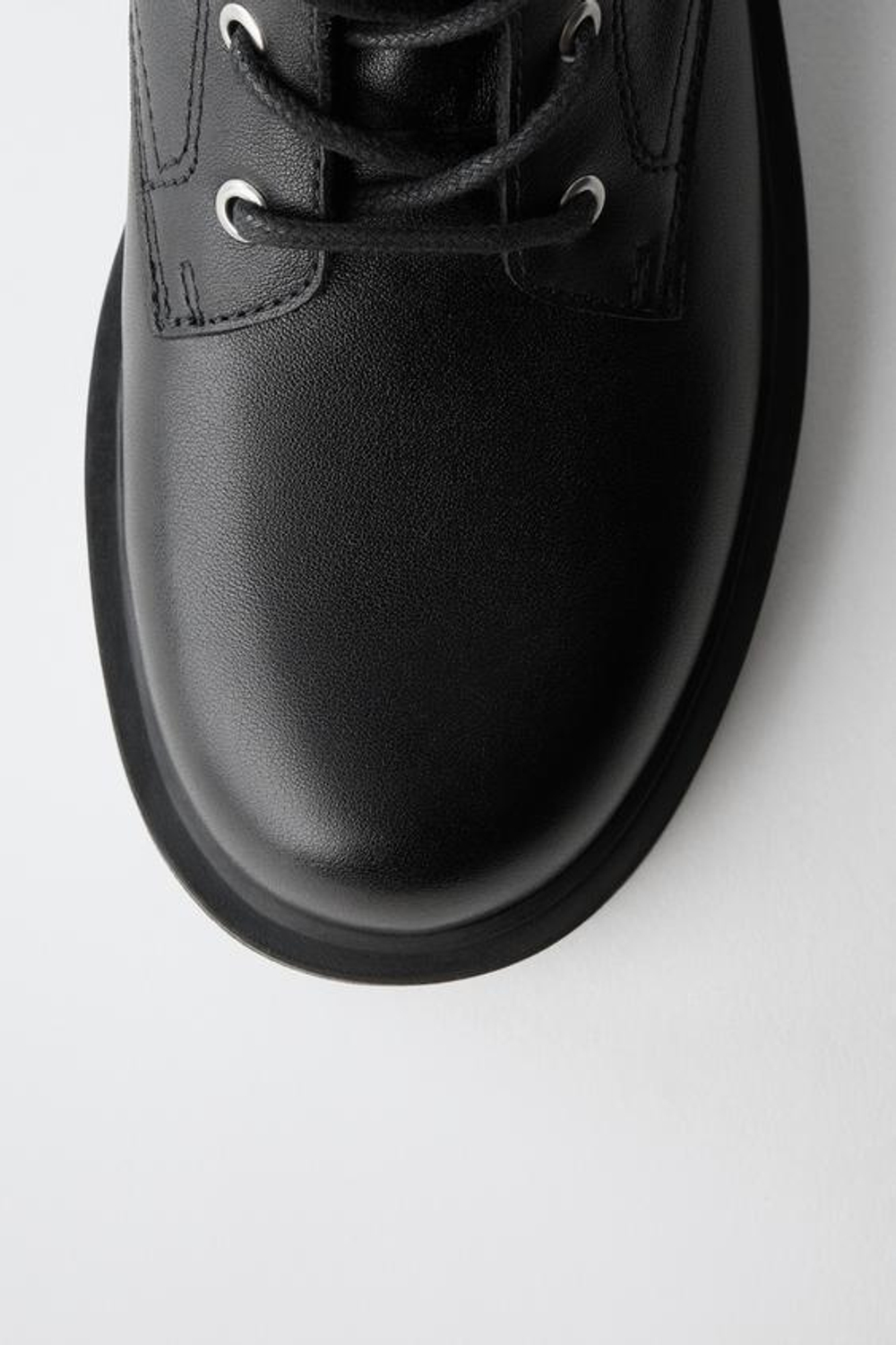 ZARA КОЖАНЫЕ САПОГИ С ДВОЙНОЙ ПРЯЖКОЙ, ЧЕРНЫЙ