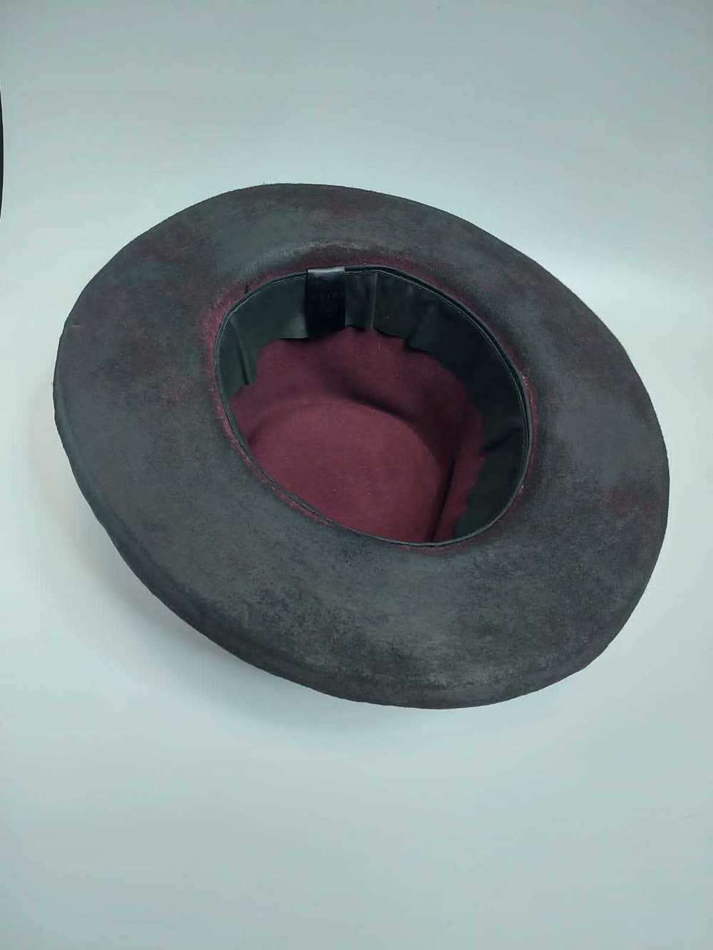 Шляпа Fedora Hat (черный с марсала)